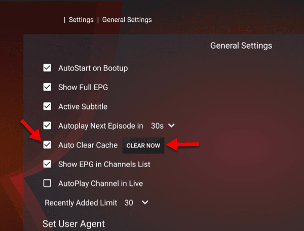 clear cache for IPTV Smarters Pro